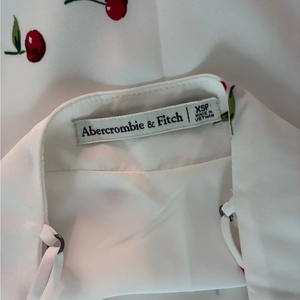 Abercrombie & Fitch Cream Slip Dress Spaghetti Strap Mini - Picture 7 of 7